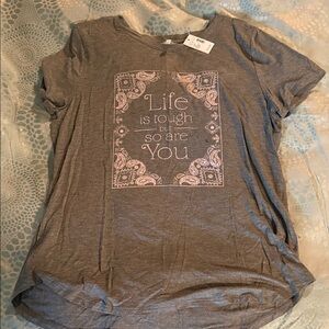 Maurices Charcoal Paisley Tee